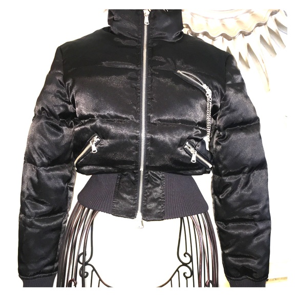 Express Jackets & Blazers - Express crop puffer coat jacket black XS
